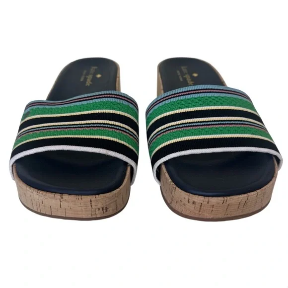 KATE SPADE NEW YORK Stripped Breeze Slide Platform Wedges - Picture 4 of 10